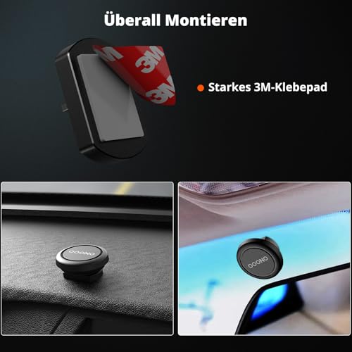 SUPMEGA Magnetische Autohalterung für OOONO CO-Driver NO1, Robuste Metall-Autohalterung mit Eingebauten Magneten, kompatibel mit OOONO NO1 Blitzerwarner
