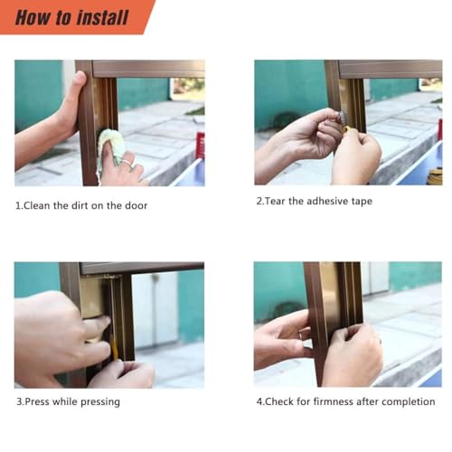 Image of Excluder Tape for Door Window, Self-Adhesive Weather Stripping, 3M Type D Sealing Foam Tape Strip Against Cold Draught /Anti-Collision /Soundproof /Waterproof /Dustproof (Grey)