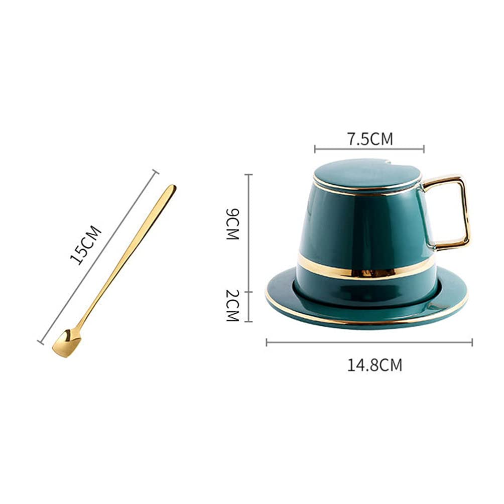 BESPORTBLE Keramik-kaffeebecher Mit Griff Untertasse Tassen Und Tabletts Für Kaffee Tee Fruchtsaft Und Andere Getränke Für Zuhause Buchhandlung Oder Restaurant