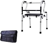 Gehrahmen Rollatoren Gehhilfe 8 Dateien Adjustment Aluminium Gehhilfe mit Rädern for Old Man leichtgewichtrollator faltbar (Color : #-008)