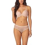 DKNY Women's Monogram Mesh Full Coverage T-Shirt Bra, Blush, 38DD