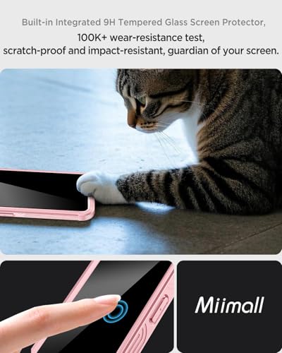 Protecteur antichoc rigide iPhone 16e Miimall coque transparente aimantée rose - 2