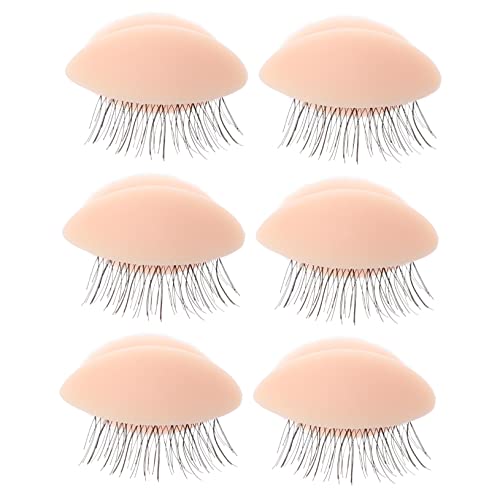 HAPINARY Diy Eyelash Extensions Kit 3 Pairs Lash Extension Supplies Silicone Eyelids Mold