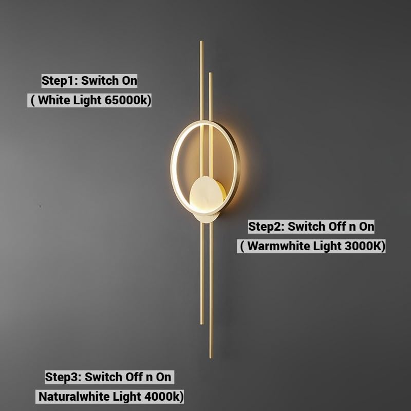 Image of FILLISKA Led Wall Highlighter Light, 3-in-1 Colour Changing, Luxurious Wall Decor (12 Watt Acoustic Gold)