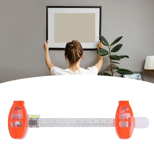 Asixxsix Werkzeug Zum Aufhängen von Bildern, Rahmenpositionierungs- und Ausrichtungsgerät mit Integriertem Lineal, Zum Markieren von Hakenpunkten an Verschiedenen Wänden
