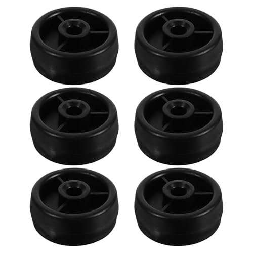 TOYANDONA 6 Rodillos para Bicicleta Estática de Plástico Resistente 1,8 Pulgadas, Rueda de Cojinete Silenciosa y Polea de Rueda Reemplazable para Equipo de Fitness en Casa y