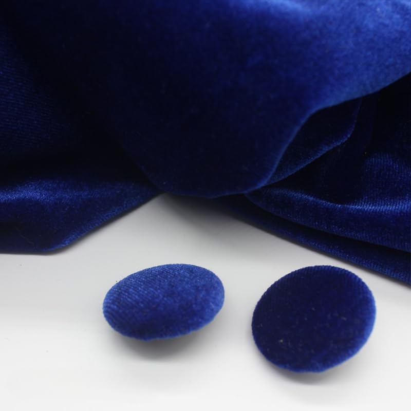 CEMELI 10PCS 10-28MM Gold velvet Round Fabric Cloth Covered Buttons Velvet Buttons With Metal Shank Buttons For Clothes Crafting Sewing