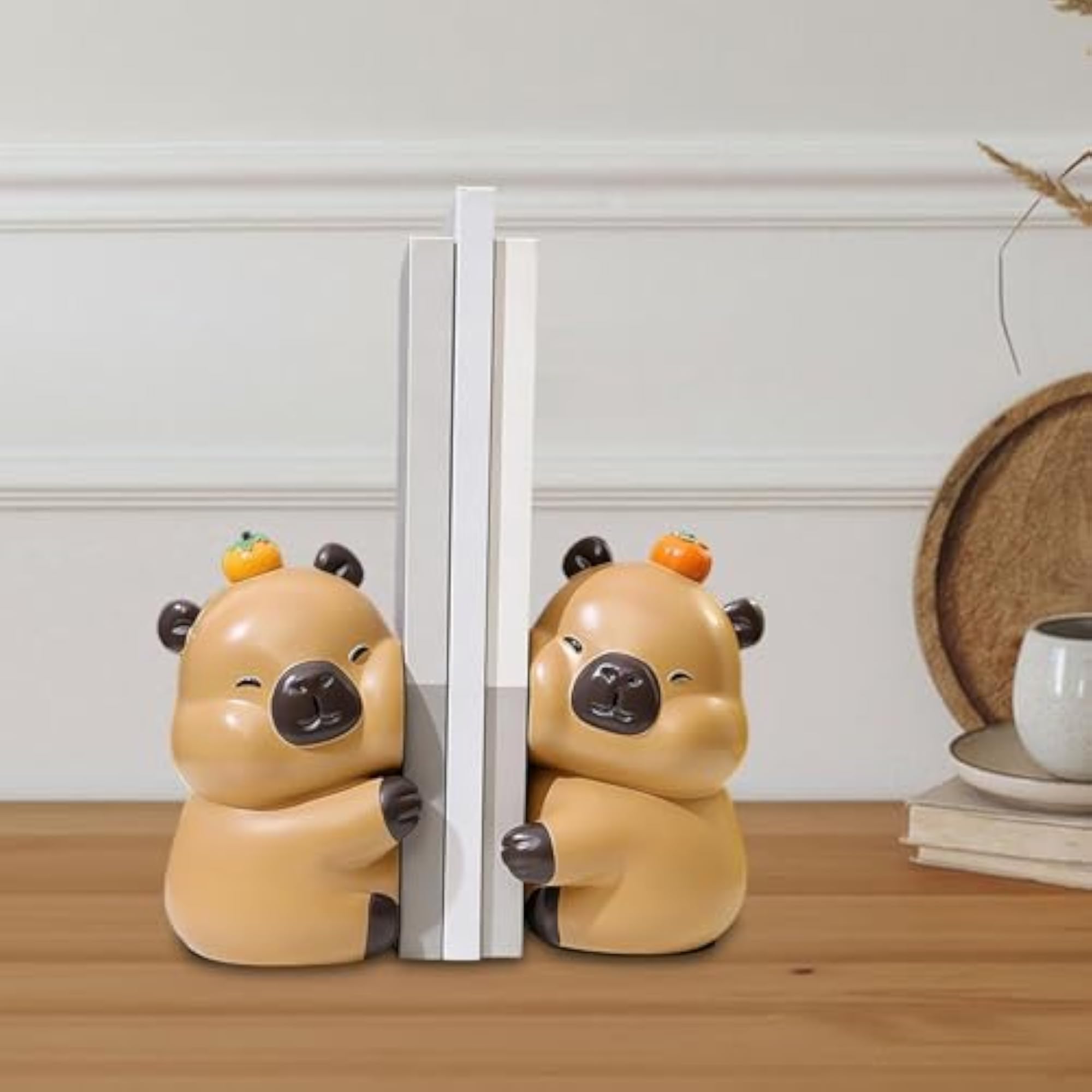 Capybara Statues Bookends, Unique Home Décor