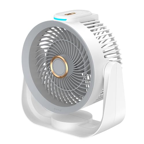 Ventilador de escritorio, 4 velocidades, fuerte flujo de aire, portátil con rotación de 90°, refrigeración silenciosa, pequeños ventiladores de mesa personales para dormitorio, hogar, oficina, viajes