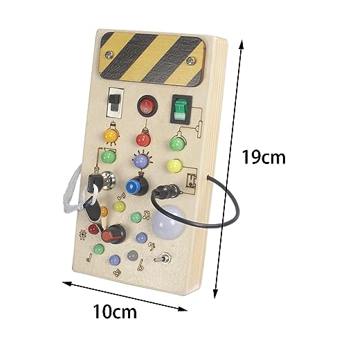 Generic Interruptor de botão de placa sensorial de madeira Aprendizagem atividades pré-escolares edu