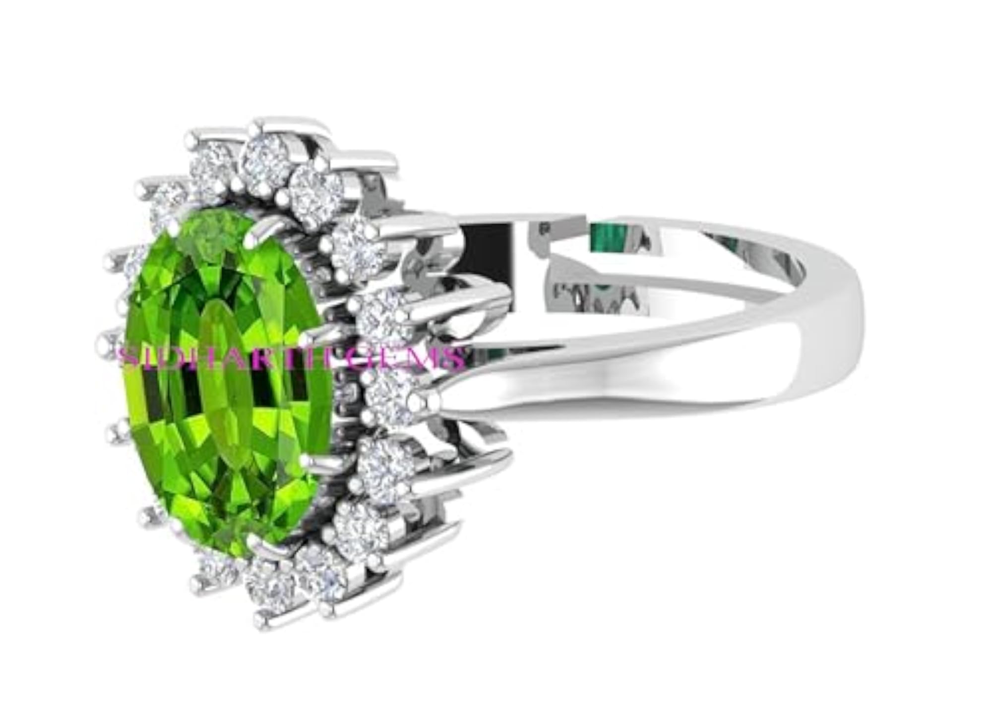 19.25 Ratti Natural Peridot Panchdhatu Adjustable Ring, Astrological