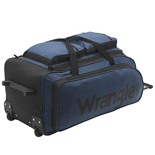 Wrangler Rolling Travel Duffel, Navy Blue, 30