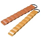 Loigohon レザーテントステーク収納バッグ 2個セット – 8穴ポータブル設計 ベルト掛け可能 アウトドアキャンプ用