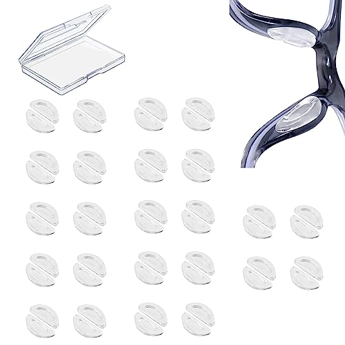 Tadipri 12 Pares Almohadillas Nasales Adhesivas De Gafas Almohadillas De Airbag De Silicona Suave Antideslizante Almohadillas Nasales Cómodas Y 1 Una Caja Transparente