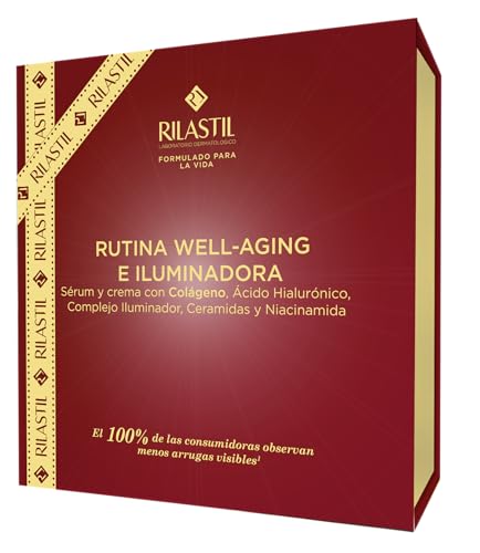 Rilastil - Pack Antiarrugas Progressión (+) Serum Reafirmante 30 ml y Crema Antiarrugas Con Efecto Relleno 40 ml, Para Todo Tipo de Piel, Con Ácido Hialurónico y Complejo Iluminador