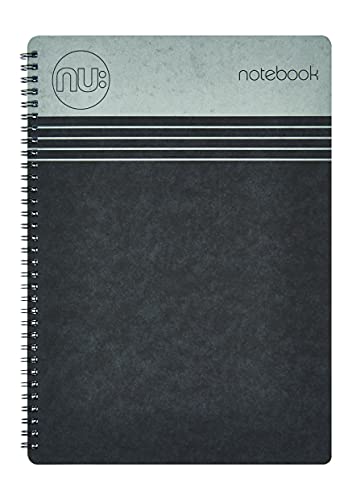 NU Notebooks - Craze Cloud Range - A5 Black Notebook - Wirebound Notebook - Stationery Notebooks - Ruled Notepad - 110 Pages, NU003357-FSC-BK