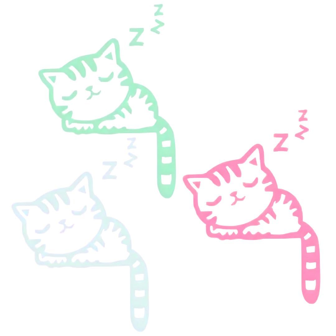 Amazon.co.jp: TK.Felly 蓄光ステッカー 暗闇で光る 眠る猫 インテリア