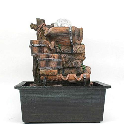 Fonte de Água Decorativa Resina Cascata Iluminação de Led GT742 - Lorben