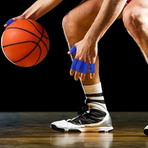 INSIME Finger protector for cricket, volleyball | Finger tape for cricket fielding finger cover bandage | Finger support for pain relief basketball volleyball finger protection | (Pack of 10) (Blue)