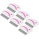 6pcs Flohkammhund Haarreinigung Welpen Katzenpinsel Multifunktionales Haustierpfeiler Edelstahl für Katzen und Läuse mit Freisetzungsknopf Selbstverpackte Lange und Kurze