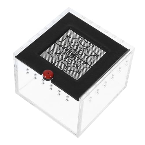 HANABASS 1PC 爬 飼 ボックス 製 餌 殖用 納 利なスタッキング 通 付 持ち びに 適