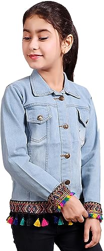 Image of SQS Fashionable Denim Jacket for Kids Girls
