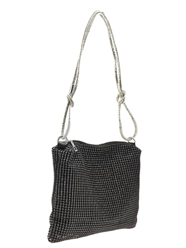 Women's Rhinestone Underarm Handbag Shiny Evening Shoulder Tote Bag2