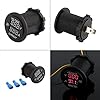 12-24V Motorcycle Digital LED Voltmeter Ammeter, 2 in 1 Digital Current Tester and Voltage Tester, 0-15A Round Panel Red LED Digital Display for Car Automobiles Motorcycle Truck Boat Marine #2