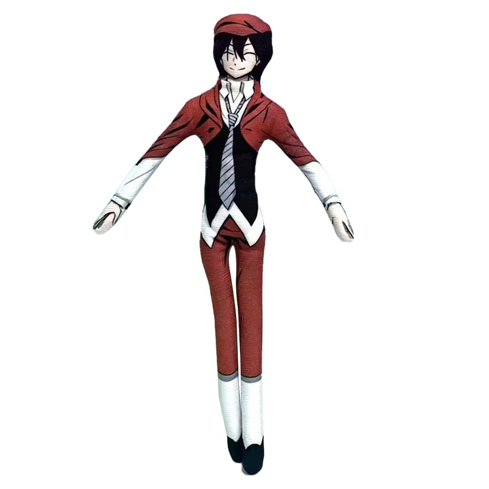 Zhongkaihua BSD Plush Ranpo Edogawa Figure Anime Soft Stuffed Twistable Funny Pillow Throw Sofa Bedroom Home Decorations Collectibles Gifts 28CM — image 1