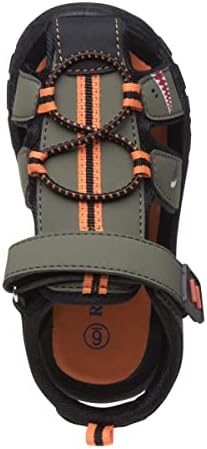 Rugged Bear Kids Boys closed-toe Outdoor Sport Water Sandals - beach pool slide adjustable strap shoes athletic summer- Olive Green (size 8 Toddler) | Image 5