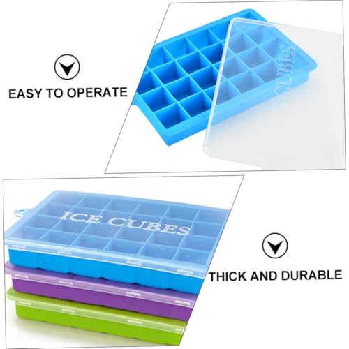 Molde para cubitos de hielo de silicona Zerodeko 3 piezas con tapa miniatura 5