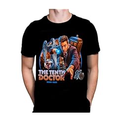 Buy the Wild Star Hearts Tenth Doctor Black T-Shirt – Perfect TV Show Fan Merchandise for Timelords – Wild Star Hearts