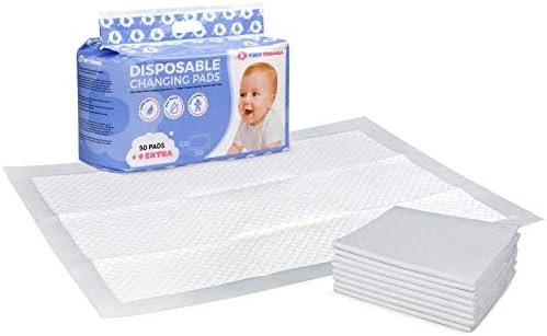 Disposable Changing Pads for Baby (54 Pack) - Super Soft, Ultra Absorbent & Waterproof Large Diaper Changing Pad Liners - Baby Changing Pad Cover & Bed Pads