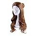 Princesse longue perruque ondulée film Costumes Cosplay perruque frisée brune pour femmes filles