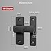 Heavy-Duty Flip Latch Lock 90/180 Degree Sliding/Swinging Door Lock Latch Bolt for Gate Barn Garage Garden Fence Shed Window Cabinet (180 Degree, Black)