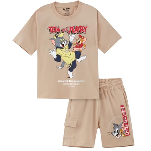 Image of Nap Chief Kids Cotton Official Tom & Jerry Co ord Set for Boys & Girls, T Shirt and Shorts for Casual Wear