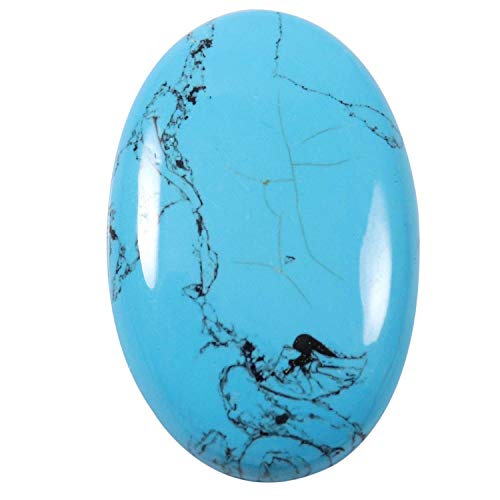 Cabochon turquoise créée laboratoire 48,2 carats pour cadeau personnalisé