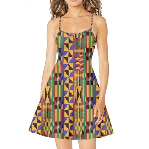 Image of Coloranimal Women's Summer Sleeveless Casual Swing Dresses with Loose Fit Beach Sundress