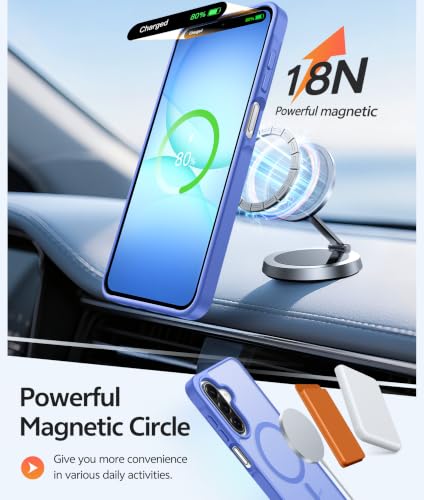 Image of FNTCASE for Galaxy A17 /A16 5G Phone Case, Fit for Magsafe, Screen Protector | Translucent Matte, 14FT Military Grade Drop Protection, Slim Shockproof Protective, for Samsung A 17 A 16 Cover, Ultramarine