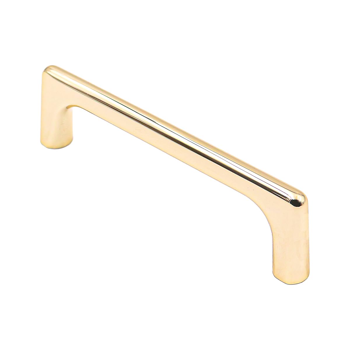 ZONADAH Set of 4 Gold Plated Narrow Cabinet Handles, Hole Spacing 96mm, Total 106mm, White Cabinet Handles - Image 2