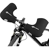 ROCKBROS(ロックブロス)自転車 ハンドルカバー 防寒 防風 ハンドルウォーマー ストレートハンドル用 暖かい 風よけ 寒さ対策 クロスバイク マウンテンバイク オートバイ ママチャリ 防水 左右セット 冬(M)