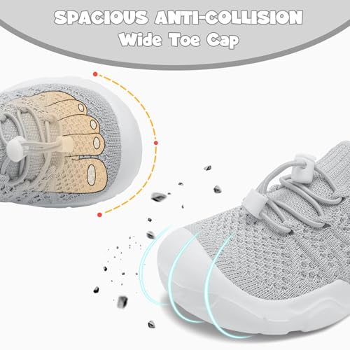 JOINFREE Toddler Shoes Boys Girls Wide Barefoot Shoes Slip On Sneakers for Toddler Kids Breathable Walking Shoes Lightweight Outdoor Tennis Shoes3