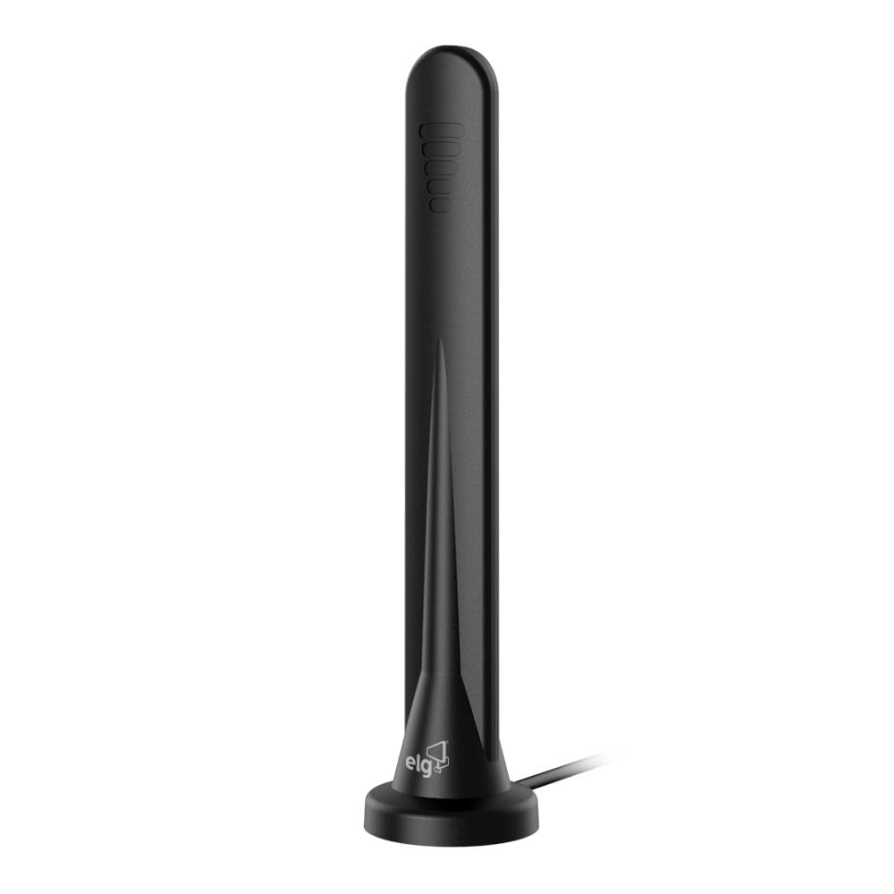 Antena Digital Interna, 4K, HDTV, HDR, UHF, VHF, Cabo Coaxial 2,5m, Sinal Aberto e
