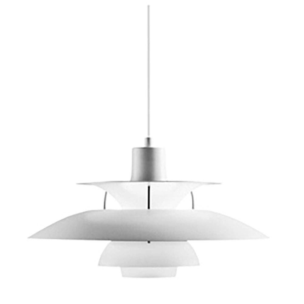 KXEcoLife Nordic Design Chandelier for Restaurant, Bar & Café - Multi-Layer Single-Head Pendant Lamp Bedroom Nightstand Aluminum Art Light with Switch