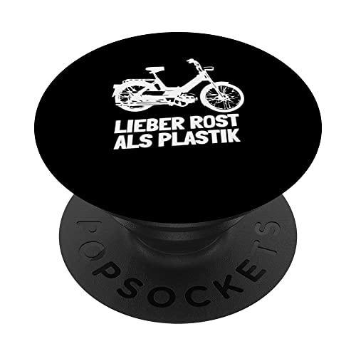 DDR Moped Oldtimer Roller Mofa Scooter 2 Takter PopSockets Swappable PopGrip, Black