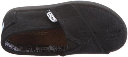 TOMS Infants's TOMS TINY CLASSICS BLACK CANVAS CASUAL SHOES 6 (BLACK) | Image 4