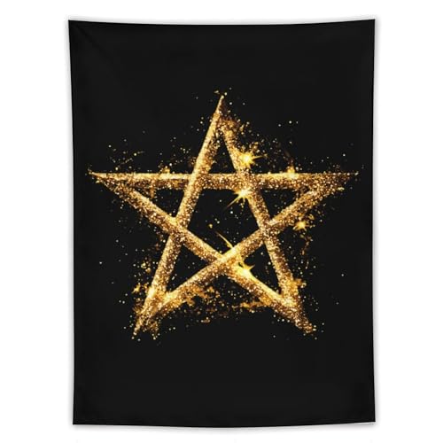 Decoración de pared con tapiz estético vertical y diseño de estrella con purpurina