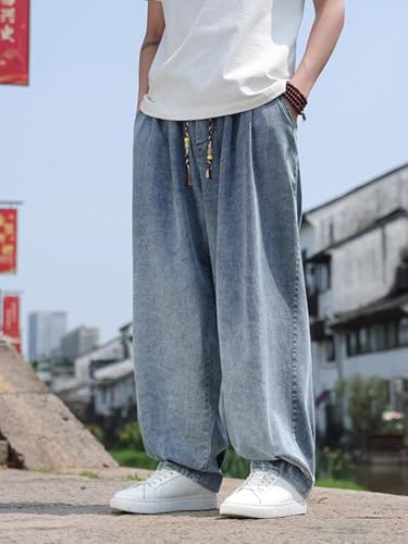Cool and Light Jeans for Men in Summer Chinese Pants Mens Loose Casual Straight Trousers3