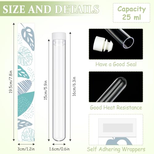 38 Pcs Tampon Flask Set Included Tube Flasks Containers for Women Tampon Reusable Wrappers(Light Style)