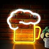 🍺【Dekoration und Geschenk】Bier Neon Licht können für Hochzeiten, Partys, Bankette und andere feierliche Anlässe verwendet werden. Ein wunderbares Neon-Kunstlicht ersetzt die langweilige Tischlampe. Personalisierte Neonlichter sind auch eine gute Wahl für Geburtstagsgeschenke für Eltern, Familie, Liebhaber, Mädchen, Jungen, Kinder.